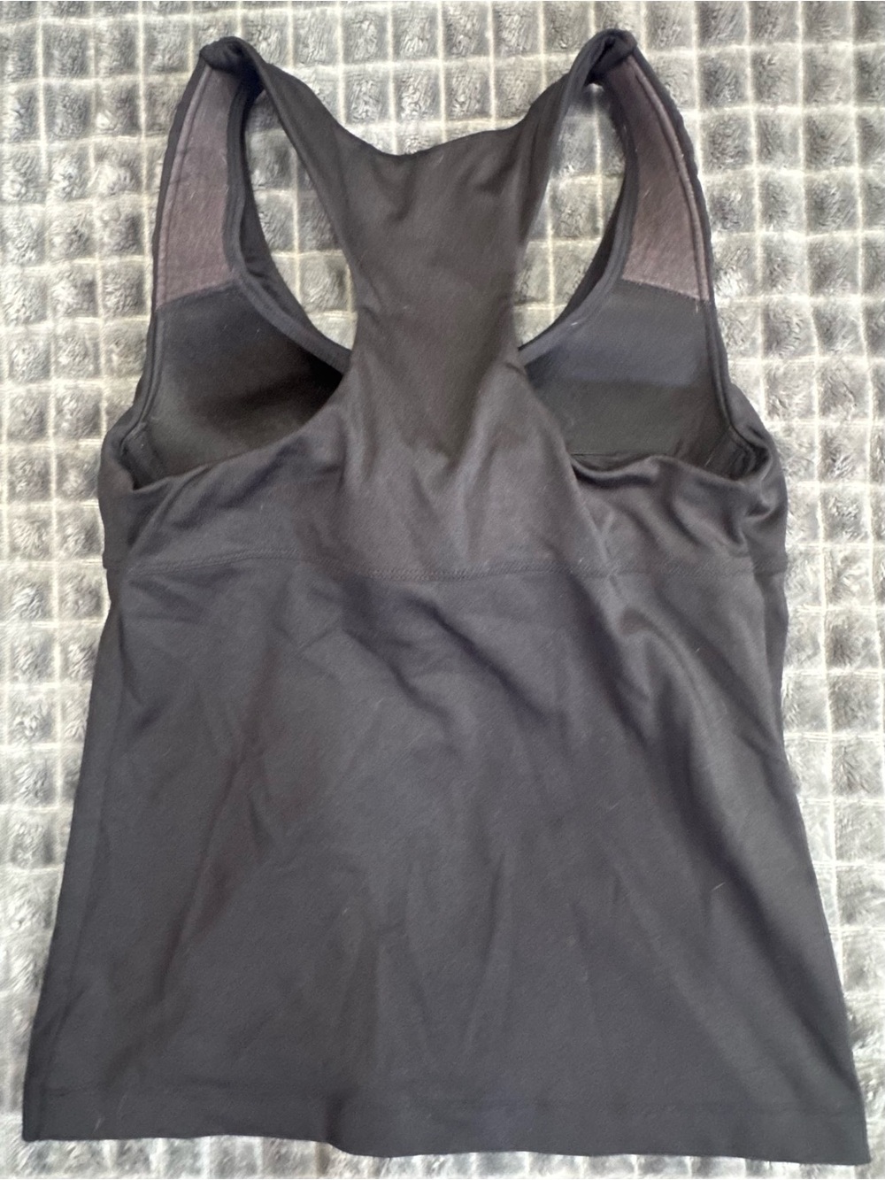 ❤️ 3/$25 Athleta 34A Black Racerback Tank Top Shirt Athletic Gym Wear Flaw (B7) - Picture 5 of 5